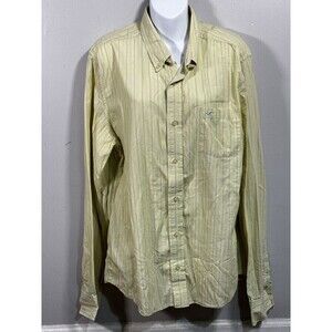 Hollister Epic Flex Mens Slim Fit Size XXL Button Down Yellow&pink  Shirt